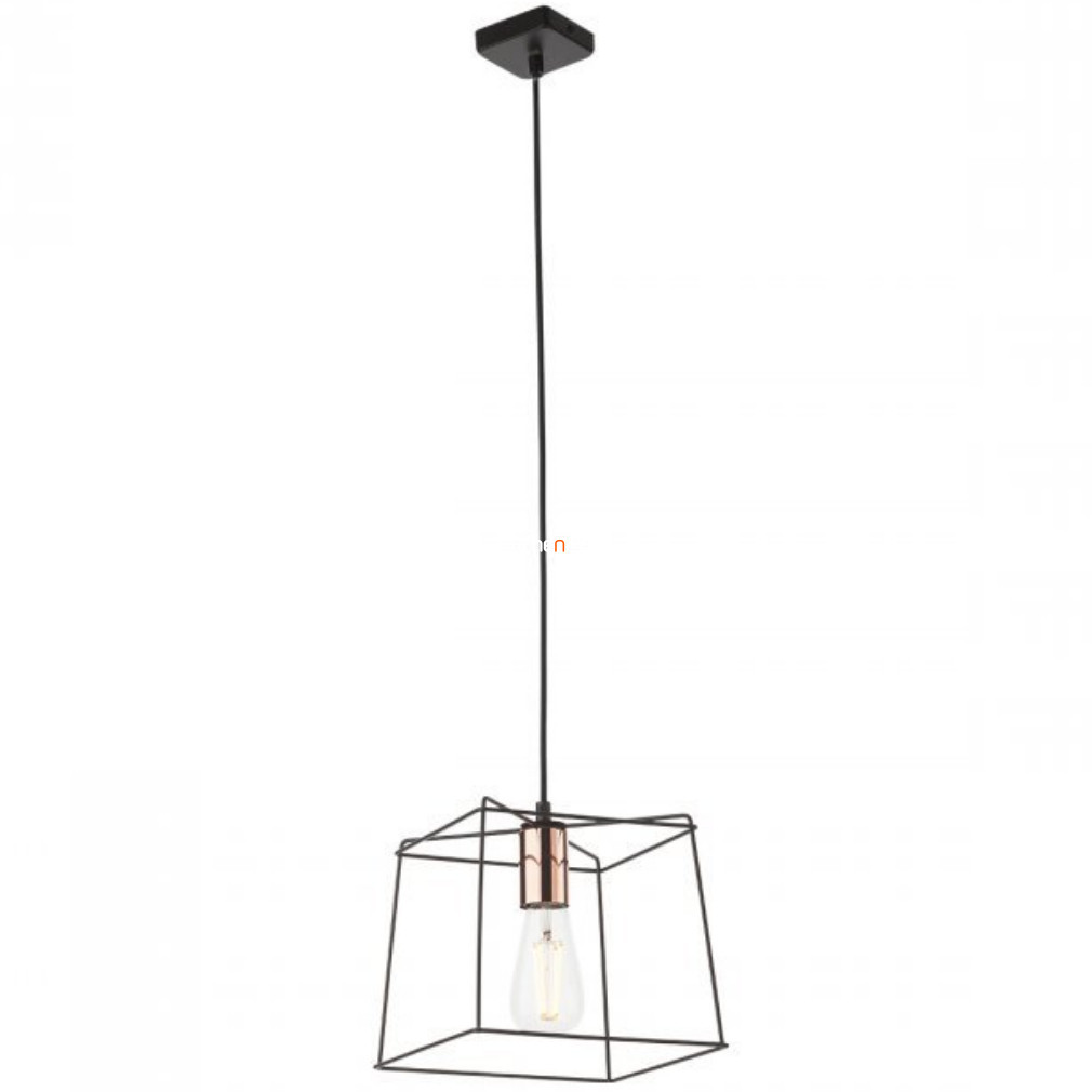 Lampa suspendată vintage, negru-cupru roșu, 23x23 cm - Sketch Smarter 01-1262