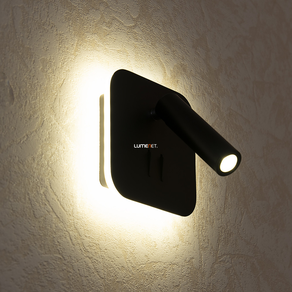 Lampa LED de perete cu iluminare de fundal, cu 2 întrerupătoare - Quda Redo 01-1492
