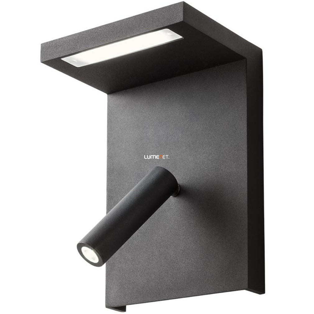 Lampă LED de perete cu încărcător USB 6+3 W, alb cald, negru - Agos Redo 01-1500