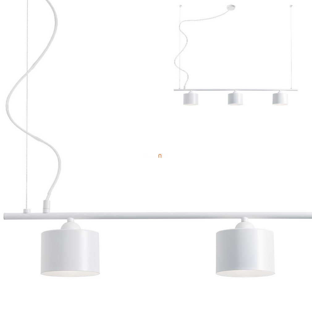 Lampa suspendată cu trei becuri, culoare albă - Miller Redo 01-1550