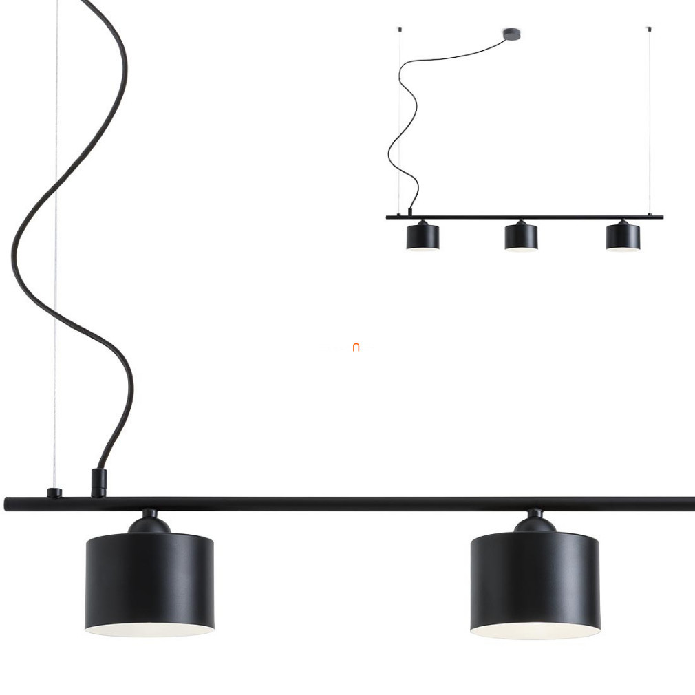 Lampa suspendată cu trei becuri, negru - Miller Redo 01-1551