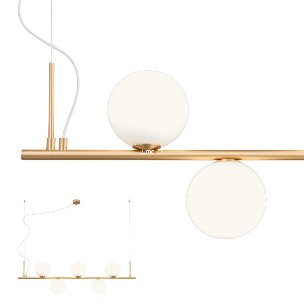 Lampa suspendată cu cinci becuri, alb-bronz - Talis Redo 01-1635