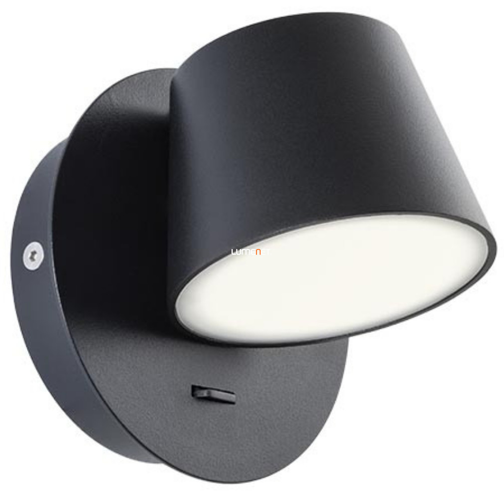 Spot LED de perete 6 W, alb cald, negru - Shaker Redo 01-1739