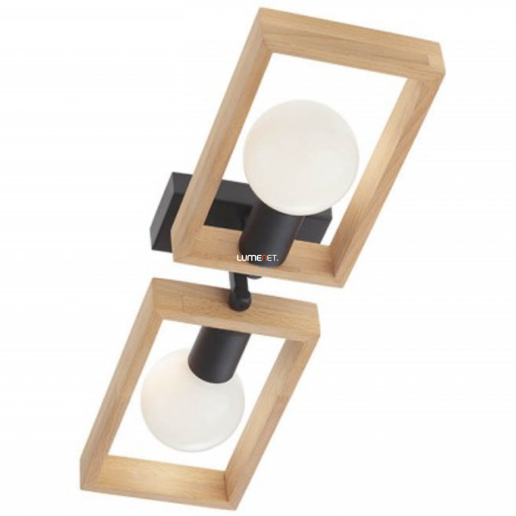 Lampa de tavan cu ramă din lemn și două becuri - Timber Smarter 01-1968