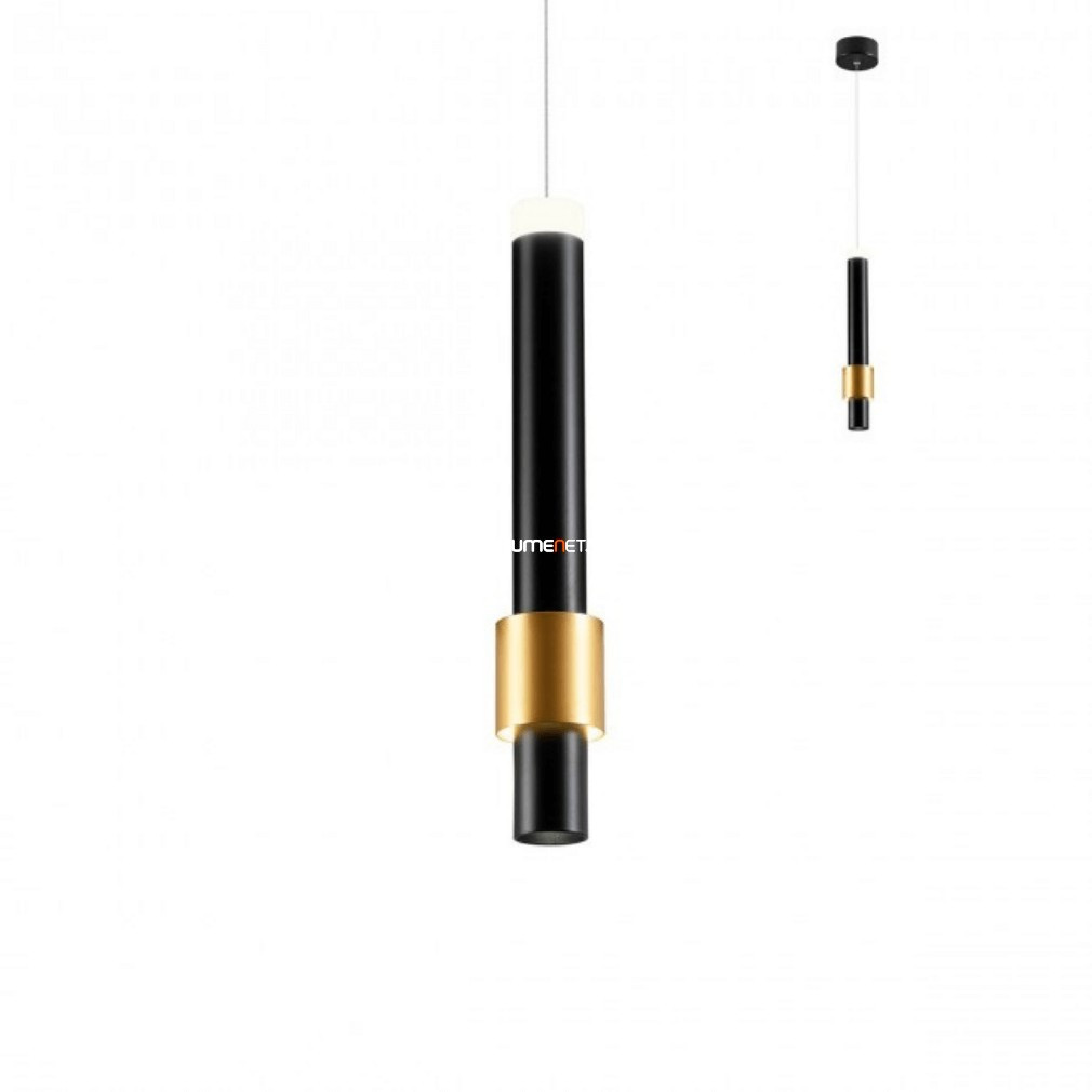 Lampa suspendată cu LED 6 W, alb cald, negru-auriu - Tycon Redo 01-1994