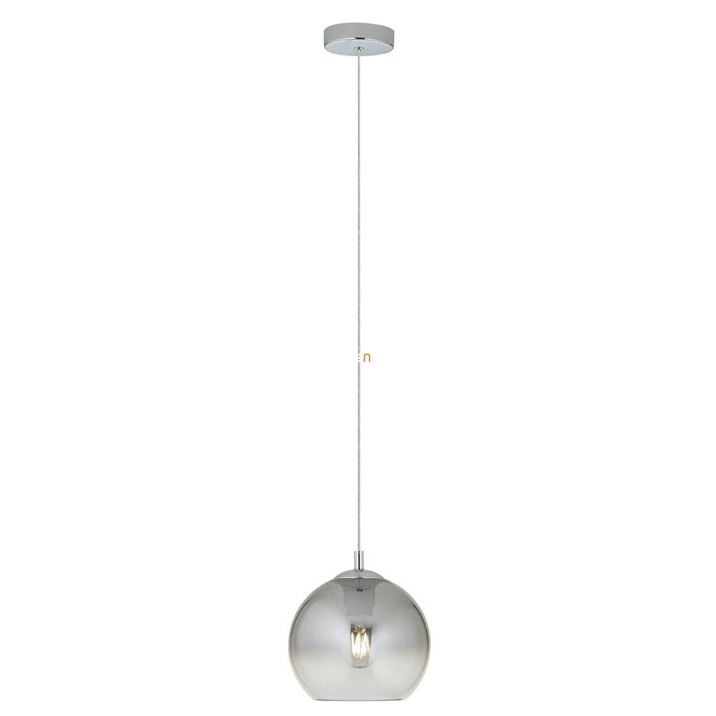 Lampă suspendată cu sticlă fumurie 20 cm, cromată - Bowl Redo 01-2071
