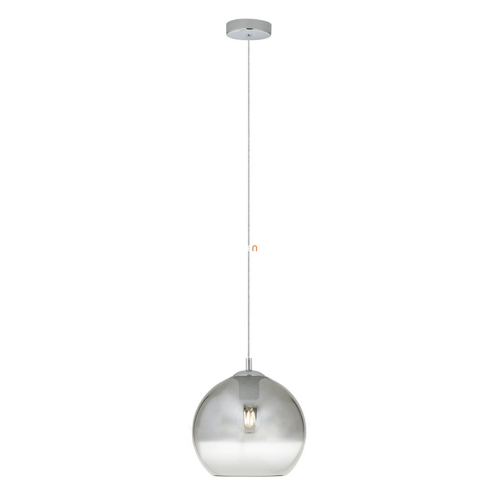 Lampa suspendată cu sticlă fumurie 25 cm, cromată - Bowl Redo 01-2073