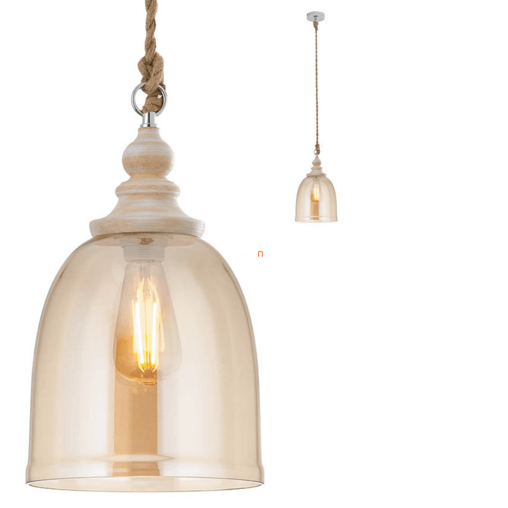 Lampa suspendată 22 cm, crom-maro-champagne - Kashi Redo 01-2116