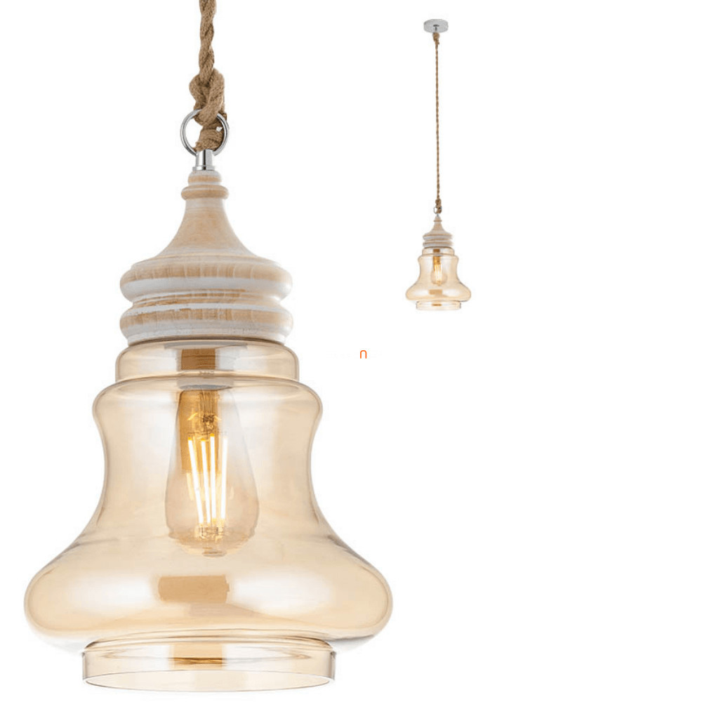 Lampa suspendată 25 cm, crom-maro-champagne - Kashi Redo 01-2117