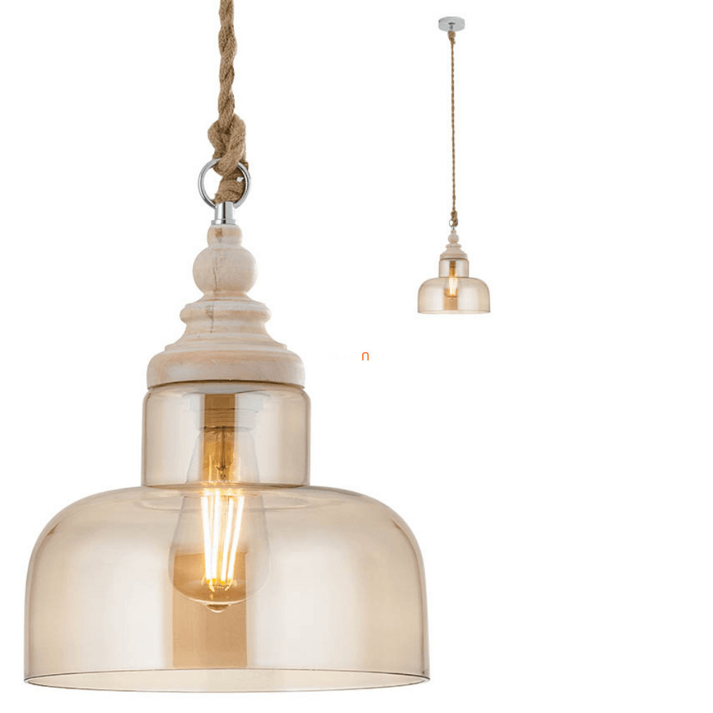 Lampa suspendată 25 cm, crom-maro-șampanie - Kashi Redo 01-2118