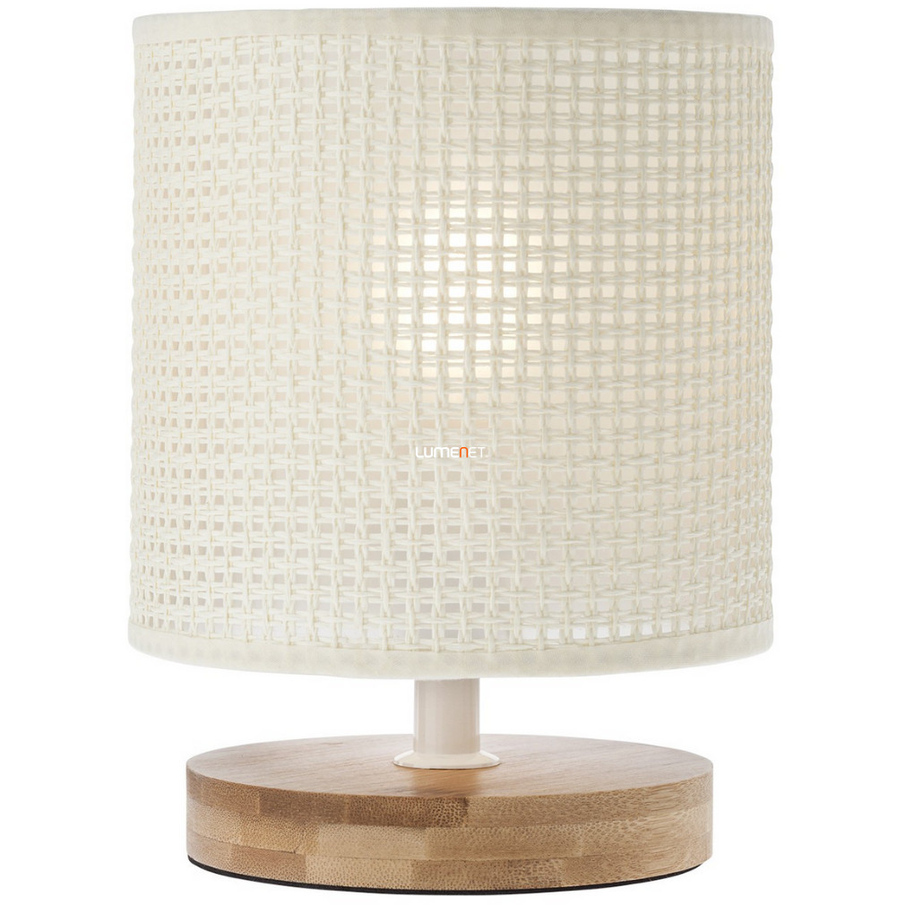 Lampa de masă din material textil în culori naturale, cu plasă, 18 cm - Sella Smarter 01-2127, cu soclu 1xE14