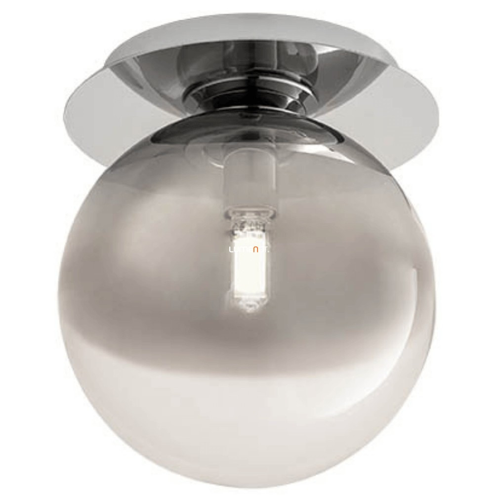 Lampa de tavan cu sticlă fumurie 15 cm, cromată - Berry Redo 01-2277