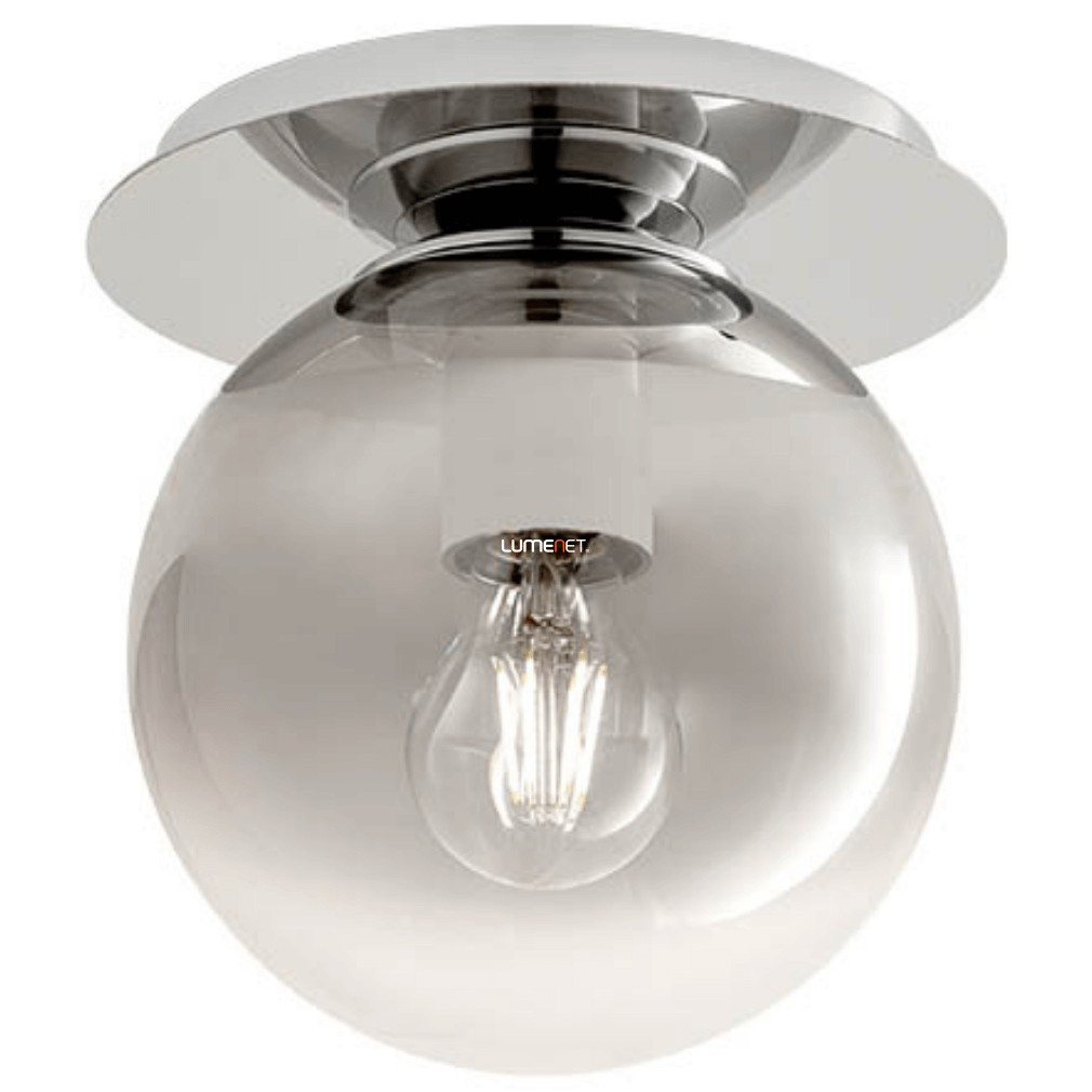 Lampa de tavan cu sticlă fumurie 20 cm, cromată - Berry Redo 01-2279