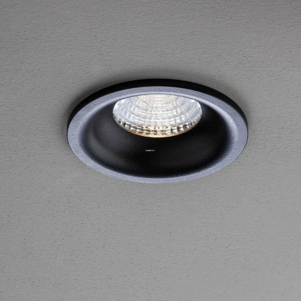 Spot LED de încastrat, 9W, lumină albă caldă, negru mat (MT 143)