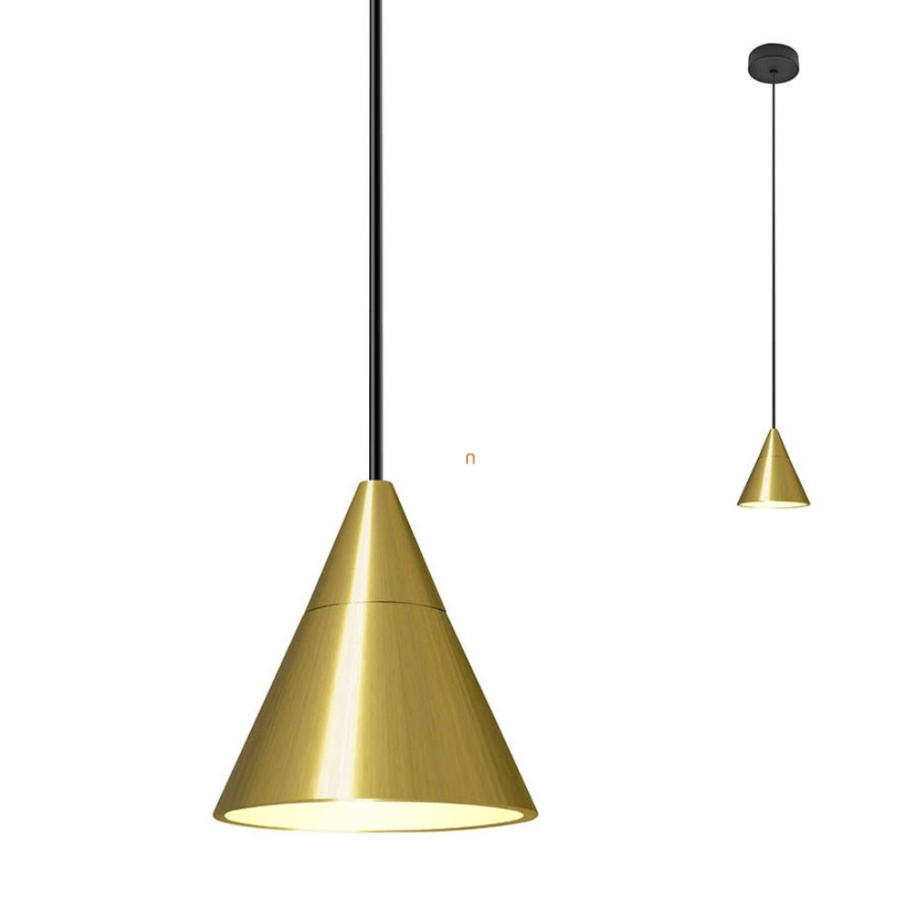 Lampa suspendată cu LED 7 W, alb cald, alamă - Eiko Redo 01-2349