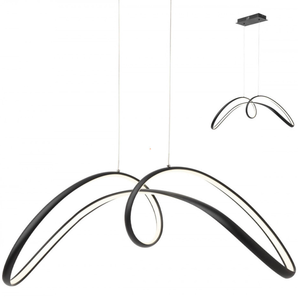 Lampă LED suspendată neagră cu efect de bandă luminoasă - Lamon Redo 01-2455