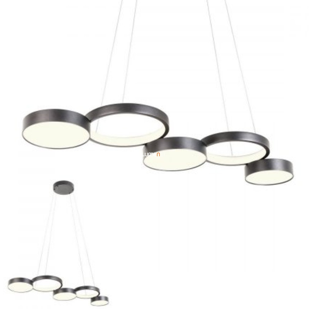 Lampă suspendată cu LED reglabilă cu întrerupător 65 W, alb cald, negru mat - Cronos Redo 01-2544