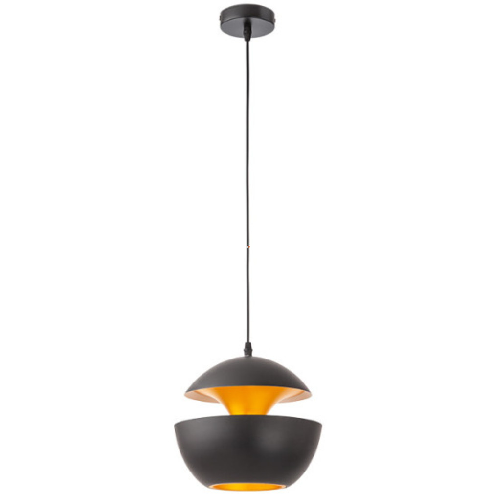 Lampă suspendată modernă în auriu și negru, 25 cm (Lampu)