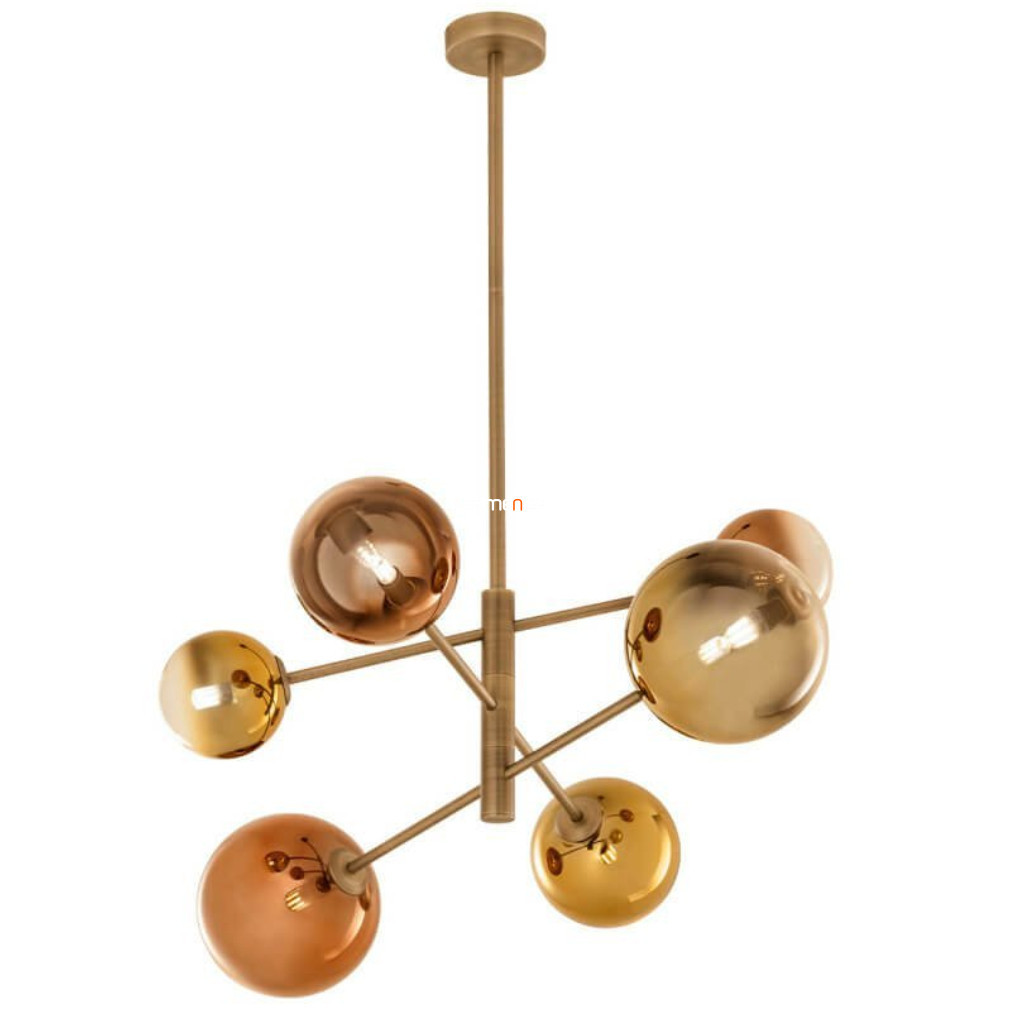 Candelabru de design cu globuri în culoarea auriu-roșu-cupru - Roy Redo 01-2780