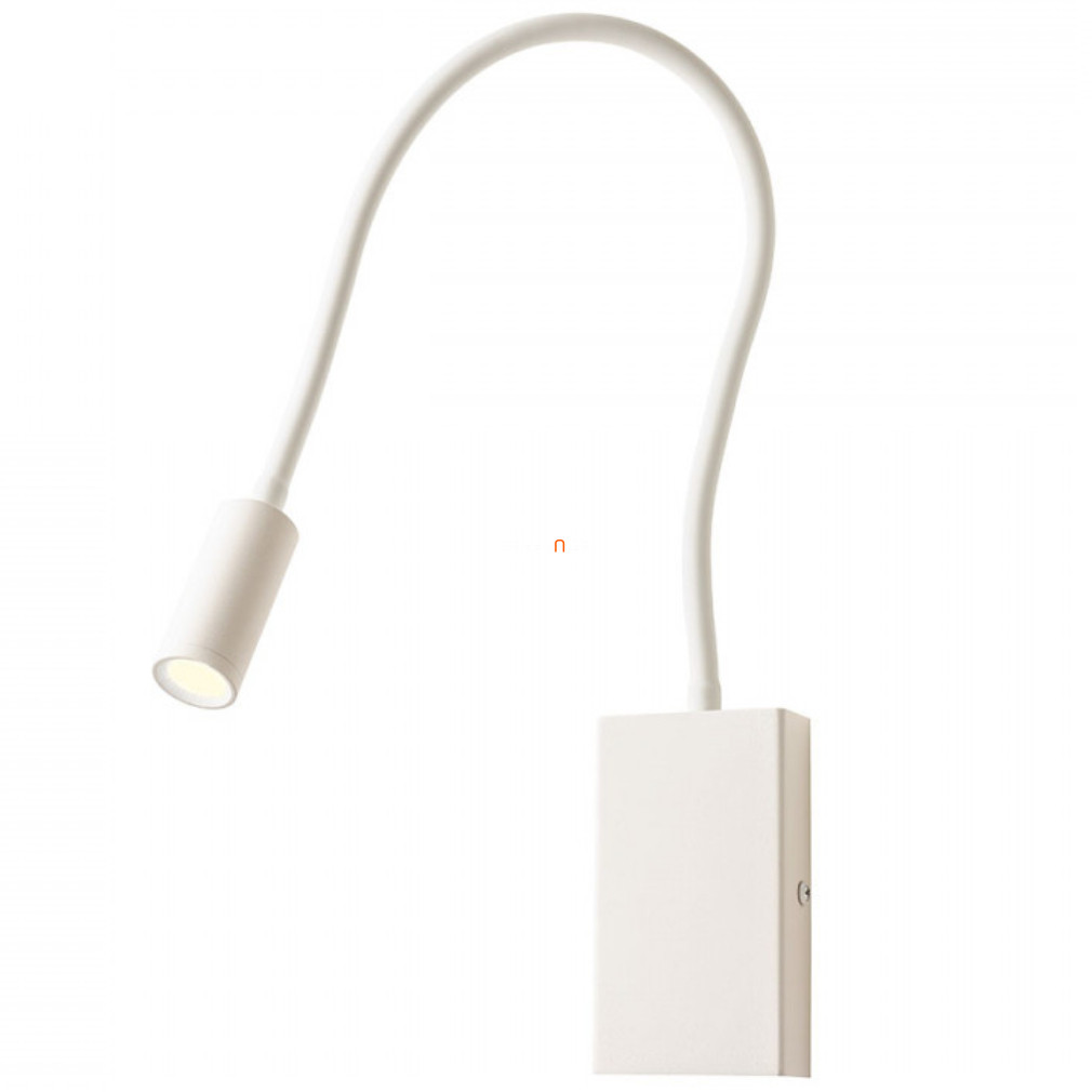 Lampă LED de perete cu braț flexibil, încărcător USB 3 W, alb cald, alb mat (Wallie)