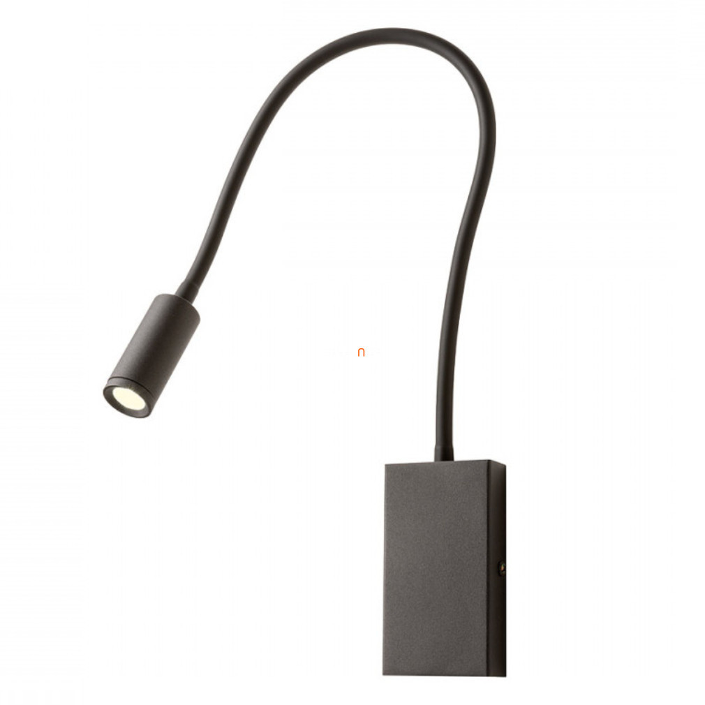 Lampa LED de perete cu braț flexibil, încărcător USB 3 W, alb cald, negru mat - Wallie Redo 01-2755