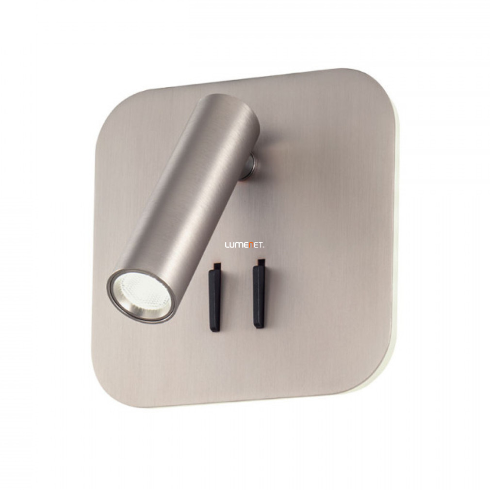 Lampă LED de perete 6+3 W, alb cald, nichel - Quda Redo 01-2978