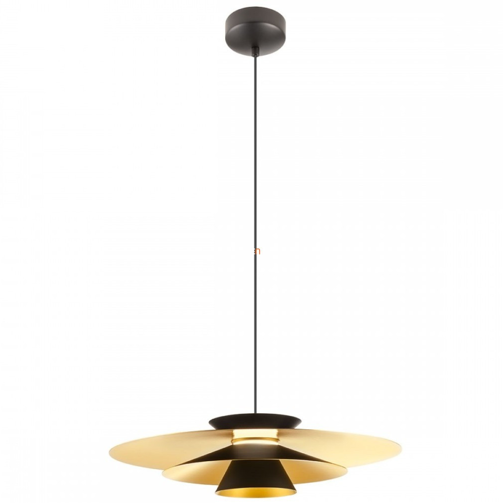 Lampa suspendată cu LED 16,5 W, alb cald, negru mat-auriu - Fargo Redo 01-3001