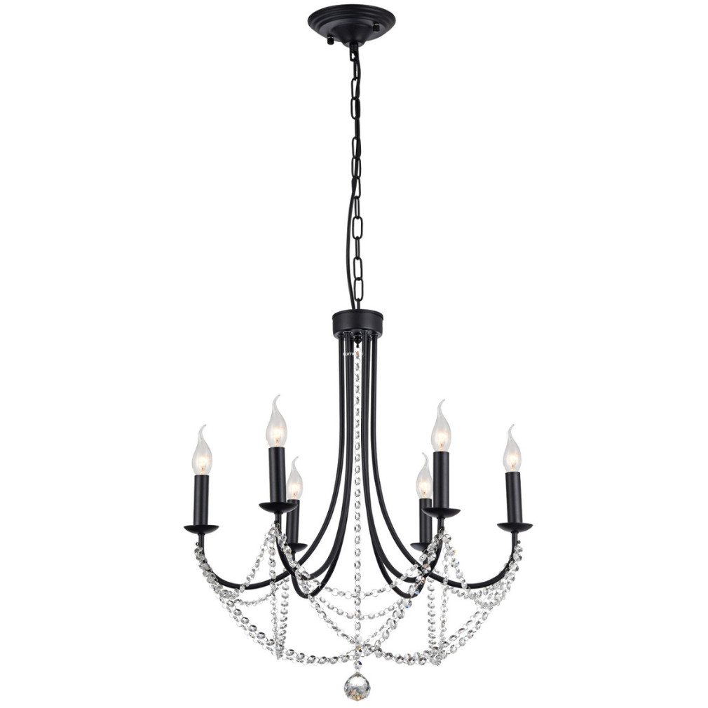 Candelabru din cristal negru (Aphrodite)