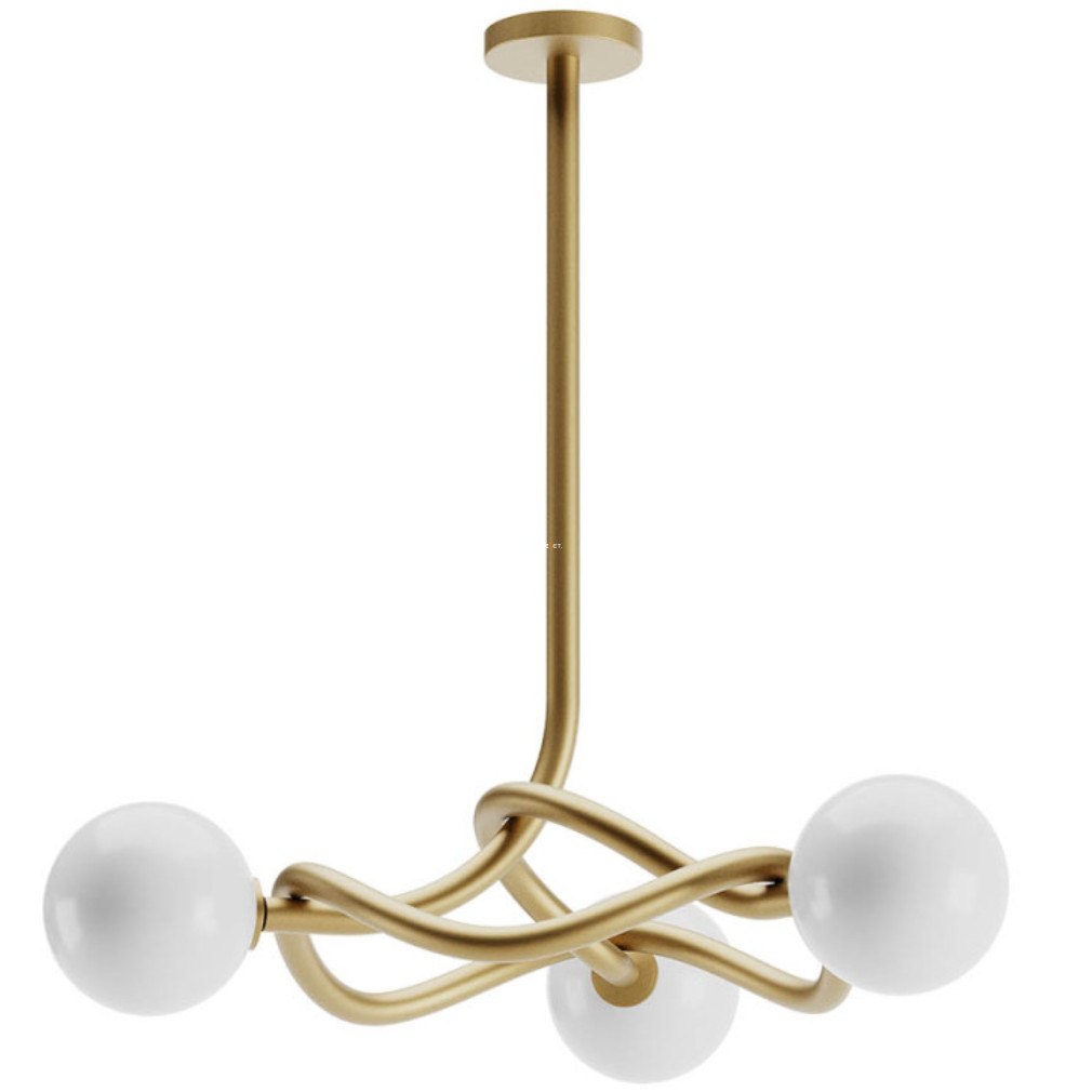 Lampa suspendată din aur mat cu 3 becuri - Confusio Redo 01-3256