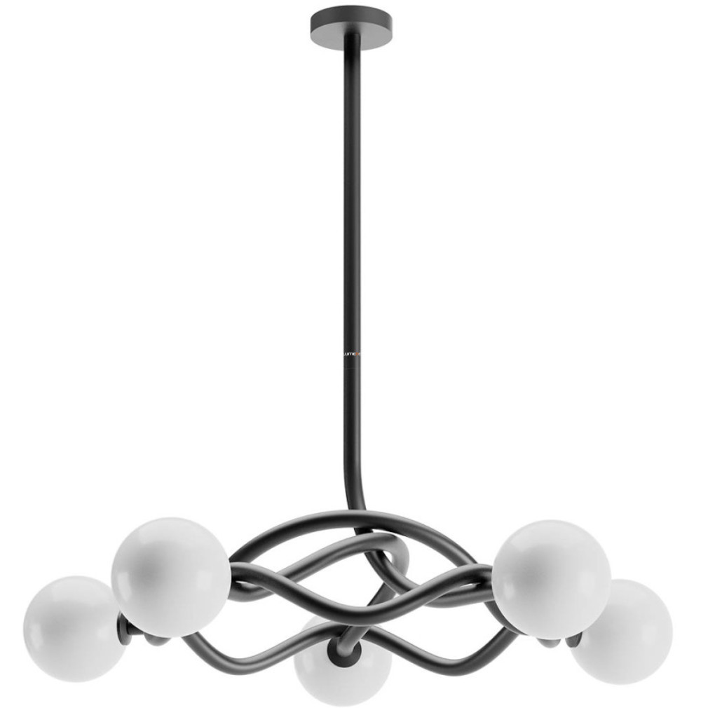 Lampa suspendată neagră cu 5 becuri - Confusio Redo 01-3259