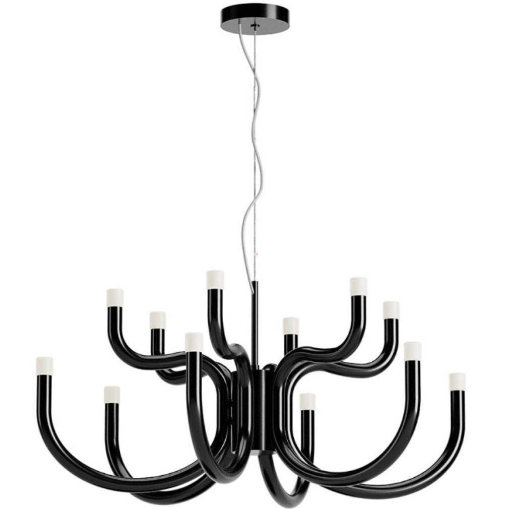 Candelabru negru cu comutator de perete, LED - Luxor Redo 01-3230