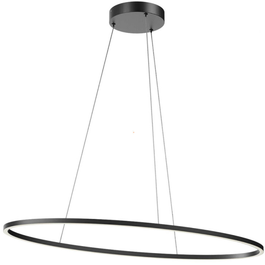 Lampă LED suspendată ovală, reglabilă, negru mat - Leo Redo 01-3339