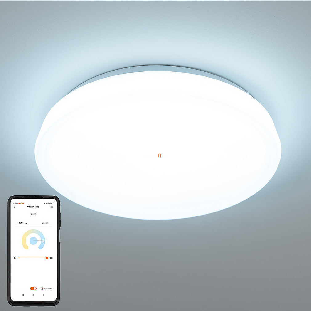 Connect Smart Bluetooth plafonier LED rotund 16 W, alb rece-alb cald, culoare albă - Virtuo Lutec 8402801446