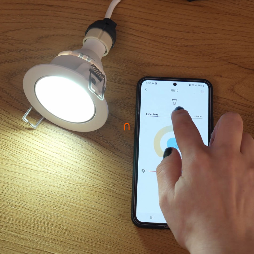 Connect Smart süllyesztett LED spot lámpa 4,7 W, hideg-melegfehér, fehér színű (Altum RGBW)