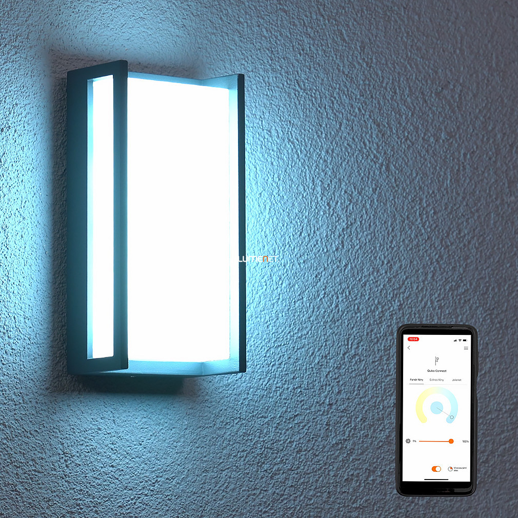 Connect Smart lampă LED de exterior pentru perete 16 W, alb rece-cald - Qubo Lutec 5193004118