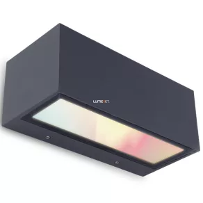   Lampă LED inteligentă pentru exterior, montabilă pe perete, antracit-opal - Gemini Lutec 5189120118