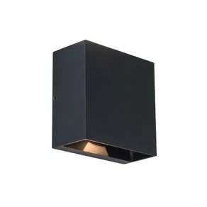   Lampă LED de exterior pentru iluminare ascendentă/descendentă, 7,5 W, alb cald, negru - Gemini Beams Lutec 5104003012