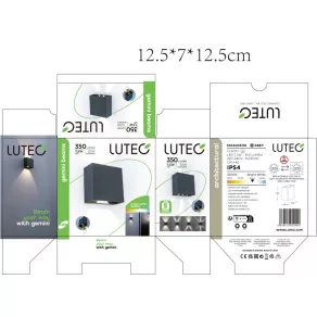   Lampă LED de exterior pentru iluminare ascendentă/descendentă, 7,5 W, alb rece, antracit - Gemini Beams Lutec 5104005118