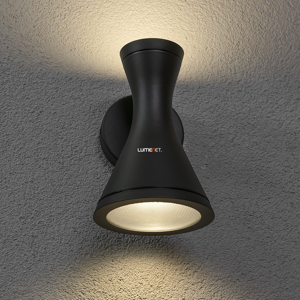 Lampa de perete pentru exterior în formă de clepsidră, cu două socluri, negru - Brund Lutec 5206701012