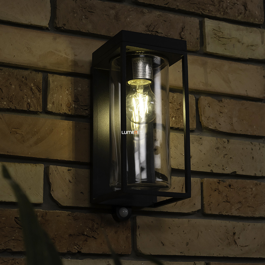 Lampă de exterior cu senzor de mișcare și LED, negru - Flair Lutec 6988804012