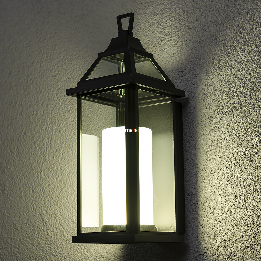 Lampă de perete pentru exterior cu lumânare LED, 16 W, alb cald, negru - Hom Lutec 5241101012
