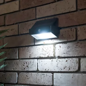   Napelemes kültéri fali LED lámpa mozgásérzékelővel 2 W, hidegfehér - Arrow Lutec 6910601335