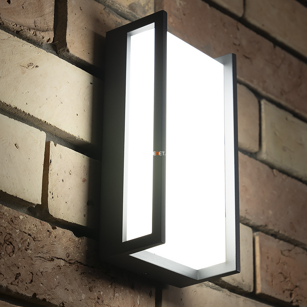 Lampă LED de exterior pentru perete 18 W, alb cald, gri opal - Qubo Lutec 5193001118