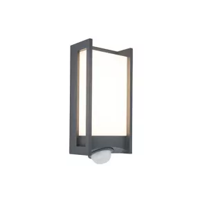   Lampă LED de exterior cu senzor de mișcare, 13 W, alb cald, gri opal - Qubo Lutec 5193002118
