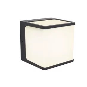   Cub LED de exterior pentru perete, 15 W, alb cald, antracit-opac - Telin Lutec 5197002125