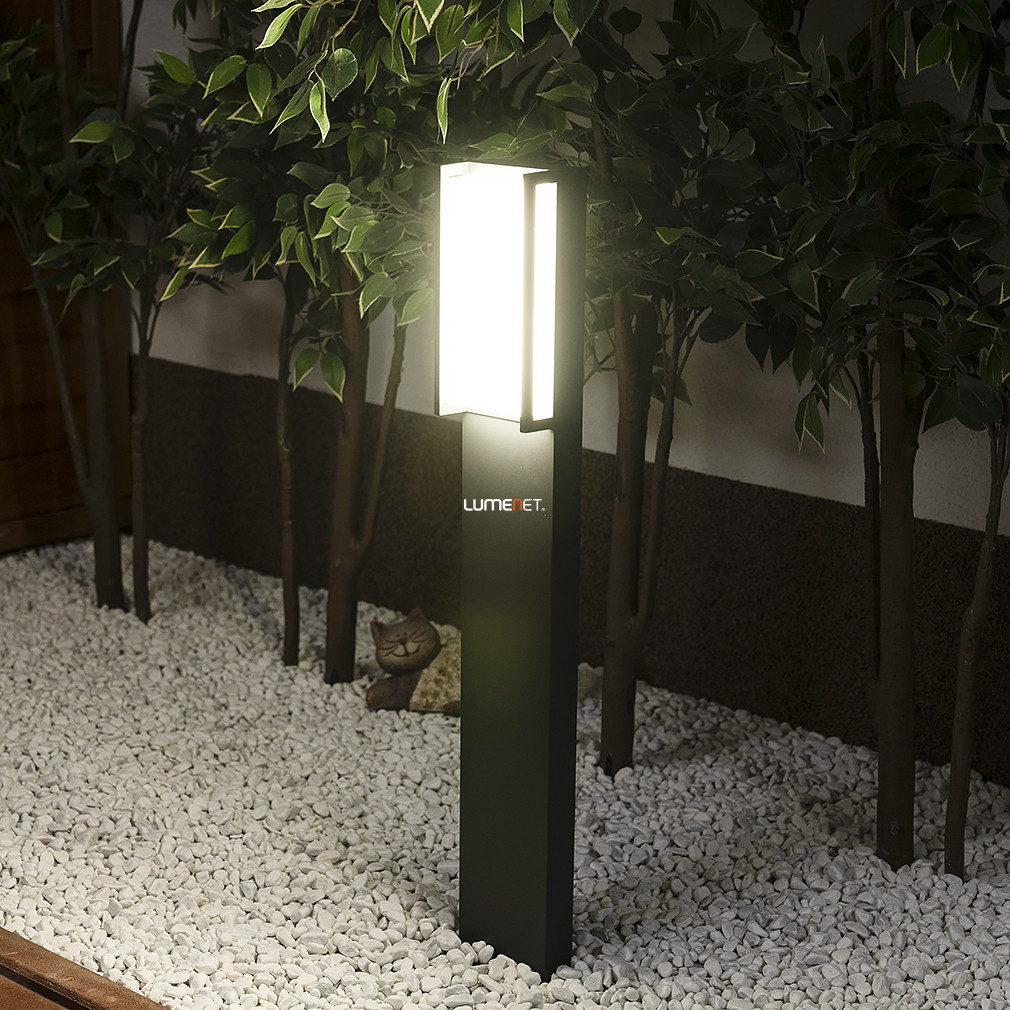 Lampa LED de exterior 18 W, alb cald, 75 cm, gri opal - Qubo Lutec 7193001118