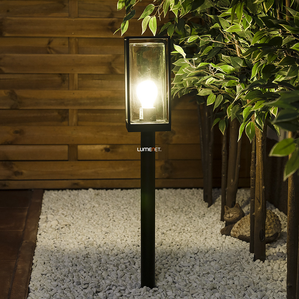 Lampă de exterior cu sticlă pătrată, 75 cm, negru - Flair Lutec 7288801012