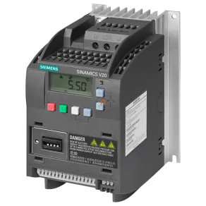   Convertor de frecvență Siemens trifazat, 380-480 V, 1,1 kW, 3,1 A, cu filtru C3 încorporat și panou BOP – Sinamics V20 6SL3210-5BE21-1CV0