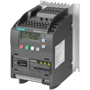   Convertor de frecvență Siemens trifazat, 380-480 V, 1,5 kW, 4,1 A, cu filtru C3 încorporat și panou BOP – Sinamics V20 6SL3210-5BE21-5CV0