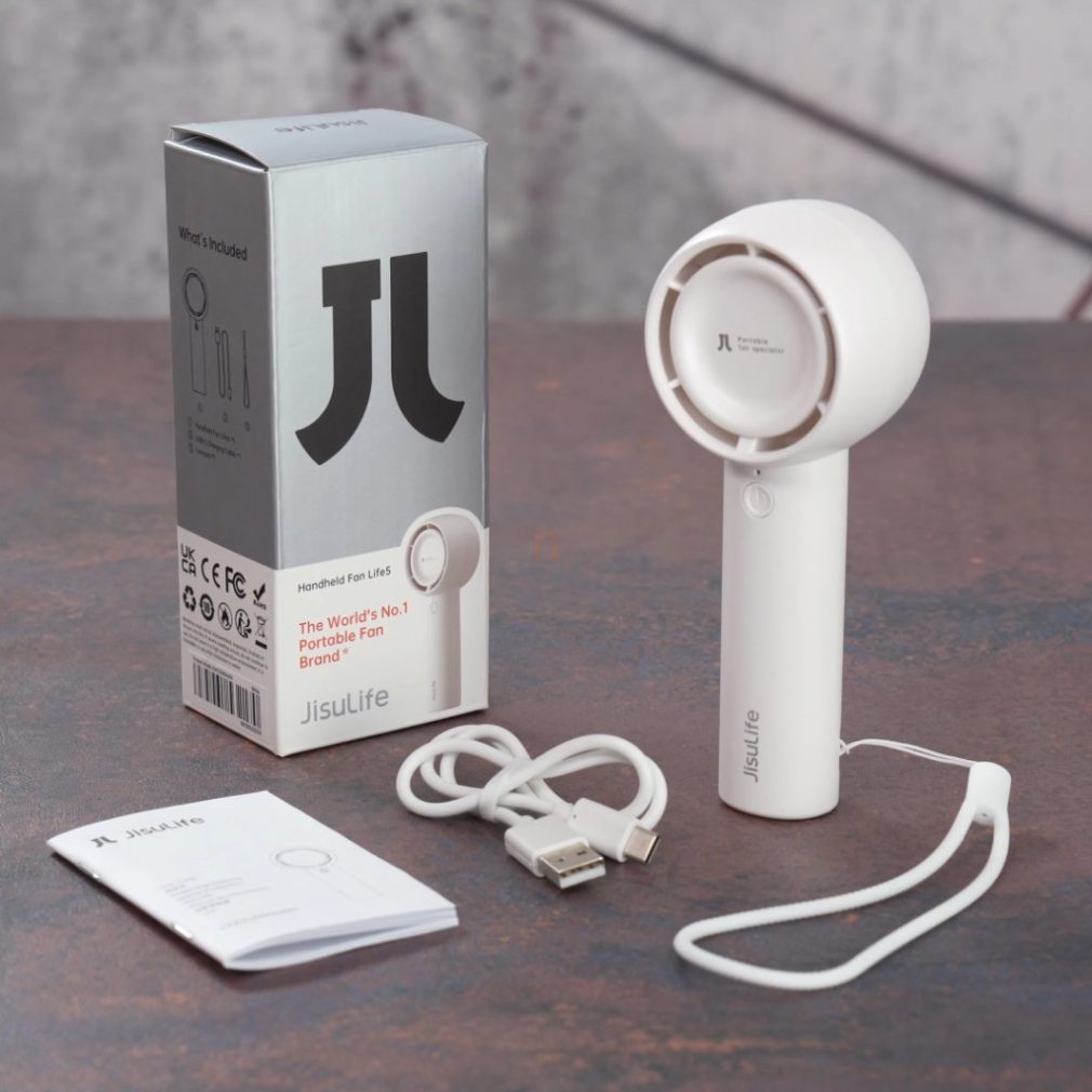 Mini ventilator manual, baterie 2000 mAh, alb